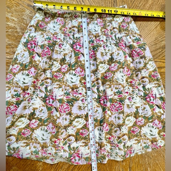 Country cottage cabbage rose midi skirt 100% cotton a-line shabby chic Victorian - Picture 9 of 10